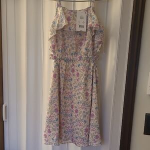 Floral Kids Dress with Ruffle Straps